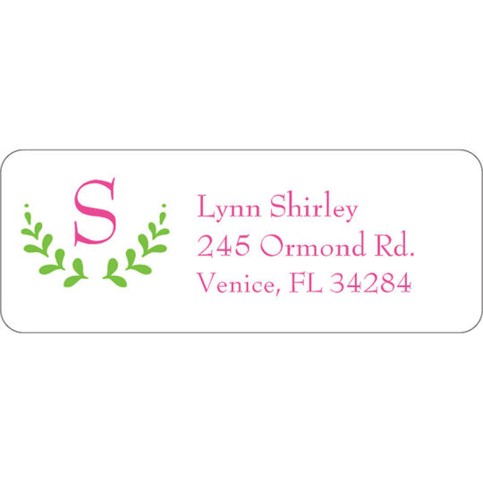 Heart Leaf Wreath Address Labels